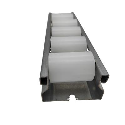 China Transportation 28mm Diameter PP  Flow Rail Roller Track with Plastic Wheels for sale