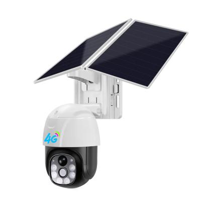 China Human Motion Tracking IP66 1080P Outdoor Waterproof Solar Power CCTV 4G Solar Battery Powered IP PTZ Camera for sale