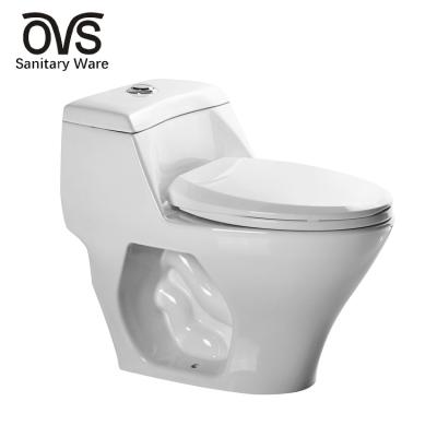 China Dual-Flush Wholesale bathroom Sanitary Wares WC white Ceramic One Piece Water Closet Toilet for sale