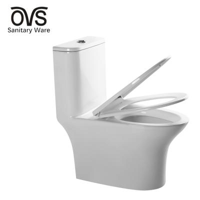 China Dual-Flush OVS High Quality Sanitary Ware Bathroom Ceramic One Piece Siphon Water Closet toilet for sale