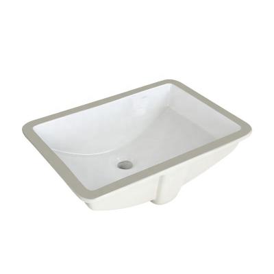 China Traditional OVS Cupc White Vessel Vanity Wash Basin Ceramic Under Counter Sinks Single Bowl Rectangular Undermount Sink for sale