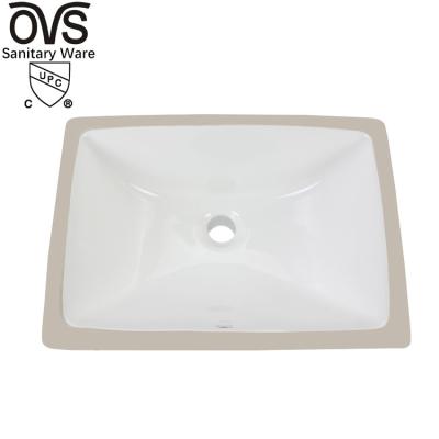 China Traditional OVS cUPC North America 18 inch rectangular undermount bathroom sinks for sale