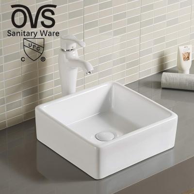 China Easy Clean OVS cUPC North America basin sanitary ware small commercial porcelain sink wash basin for sale