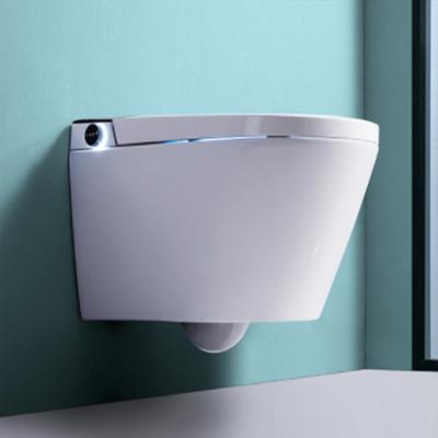 China Automatic Operation OVS WaterMark Australia 2022 Smart Toilet Cover Powerful Flush Wall Hung Wireless Automatic Toilets for sale