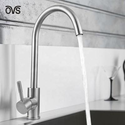 China Thermostatic Faucets OVS Trends Low Price Pure Stainless Steel Commercial Kitchen Sink Faucet for sale