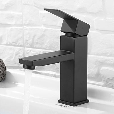 China Metered Faucets OVS Factory Supplier Bathroom Sink Tap Deck Mounted Faucet Black Basin Faucet Taps for sale