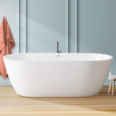 China Soft Good Quality New Design  White Acrylic Bathtubs Bath Freestanding Tub for sale