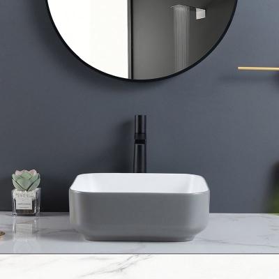 China Traditional Midcentury commercial  white bathroom sink curved Durable for sale