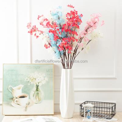 China H155 New Style China Supplier Natural Artificial Pink Cherry Branch Flower Japanese Plastic Flower Sakura Silk Touch H155 Wedding Centerpieces for sale