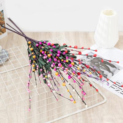 China Festival Christmas E227 Berry Twig Stem Artificial Burgundy Red Berry Picks for Christmas Tree Decorations Wedding Holiday Home Decor for sale