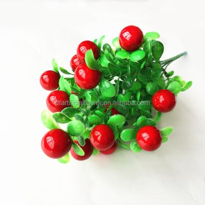 China Direct Christmas artificial red artificial decoration branch berry cherry foam fruit fruit ball Europe F11 factory direct for sale