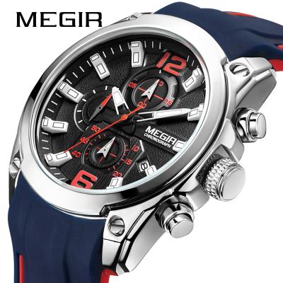 China Reloj 2063 of sports multi-function men's full calendar men's full calendar MEGIR frontier hot men's wristwatch chronograph watch reloj 2063 for sale