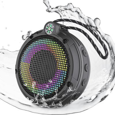 China Portable Small Blue Tooth S3 Wireless Speaker with RGB Lights IPX7 Waterproof Radio Shower Speaker with TWS for Pool Beach Bike Travel for sale