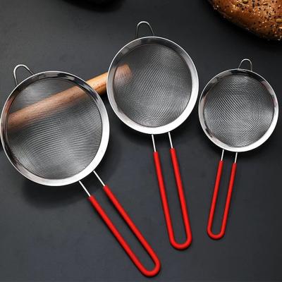 China Stainless Steel Mesh Strainer With Handle Sustainable Kitchen Tool Fine for sale