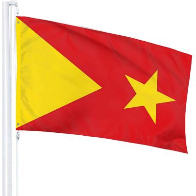 China Custom Printed 3x5 Flag FLYING Logo Red Yellow Tigray Flag Outdoor Indoor Advertising Large Flag for sale