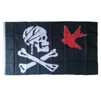 China Light Weight 3x5ft Large Digital Printing Jack Sparrow Pirate Flag for sale