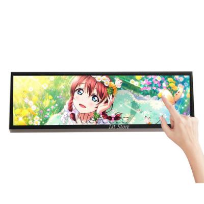 China Wide Touch Screen Streched Bar LCD Showcase , Second Display 4K Advertising Monitors Super Thin IPS LCD Display Headset Embedded Monitor for sale