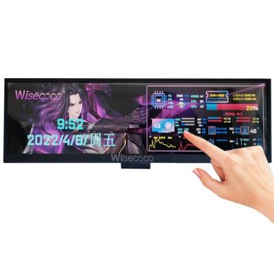 China Laptop 12.6 Inch 1920x515 LCD Screen Touch Bar Monitor Raspberry Pi Aida64 Display Extended Hdmi-Compatible for sale