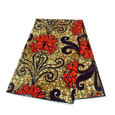 China 2021 New Arrival Anti-static Hot Selling High Quality African Flower Cotton Fabrics Wax Copy for sale