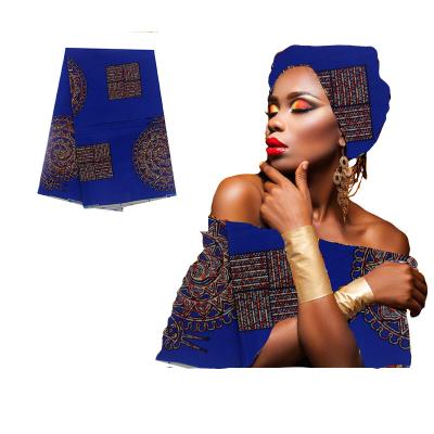 China Anti Static Fabric Wholesalers Specializing In Production Ankara Fabric Blue 100% African Cotton Wax Prints Fabric for sale