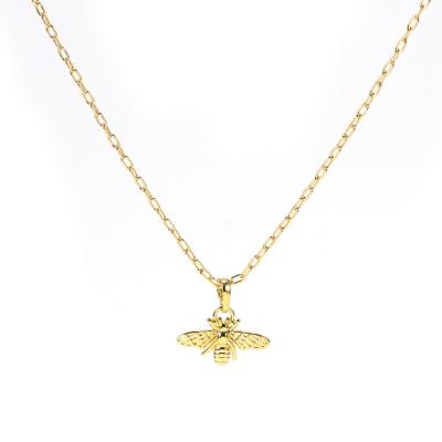 China CLASSIC Fashion 18K Gold Plated Bee Necklace Chocker Pendant Necklace Women Choker Necklace for sale