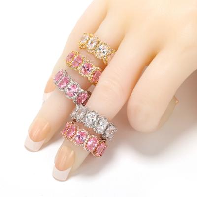 China Wholesale Hiphop Foxi Jewelry Ring Rose CZ Ring Gemstone Ring Gold for sale