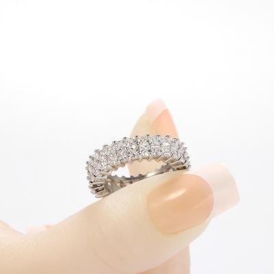 China Hiphop Clear Silver Color Gemstone Diamond Ring Women Ring Men Ring for sale