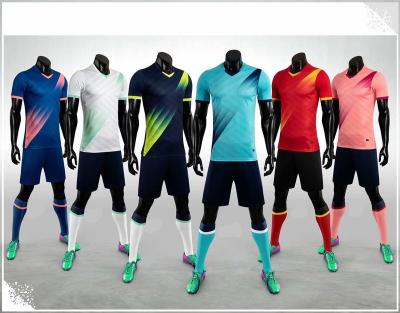 China Breathable Sweat Absorbent Shorts Sets Team Soccer Sports Short Sleeve Suit Design for sale