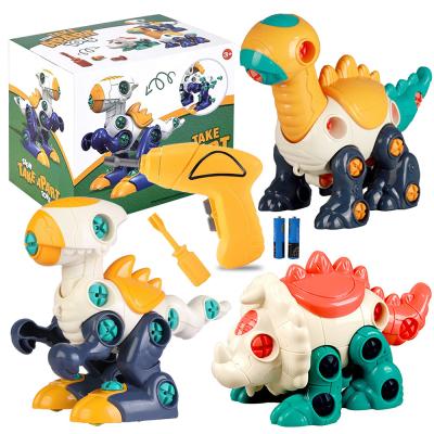 China Cartoon Dinosaur Boys and Girls for Age 3 Engineering 4 5 6 7 Learning Play Kit STEM Construction Building Toy Dinosaur Set for sale