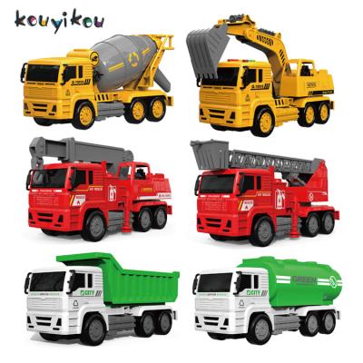 China Kouyikou City Small Fire Fighting Truck Model Four Wheels Car Engineering Vehicles Scale Fire Truck Model 31*9.3*15.8cm for sale