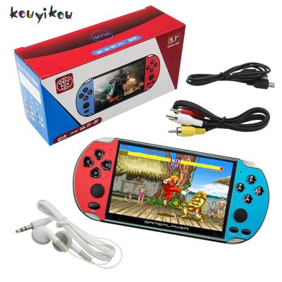 China Good Selling Rechargeable Handheld X7 LCD Music Video Kids 5.1 Inch Plus 5.1 Game Console for sale