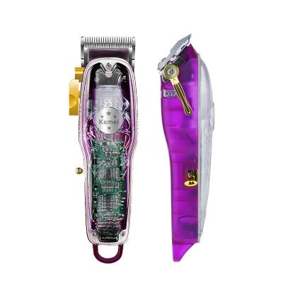 China Transparent Electric Car Hair Cutting Trimmer Built In 2200 MAH Lithium Battery Hair Cutting Machine for sale