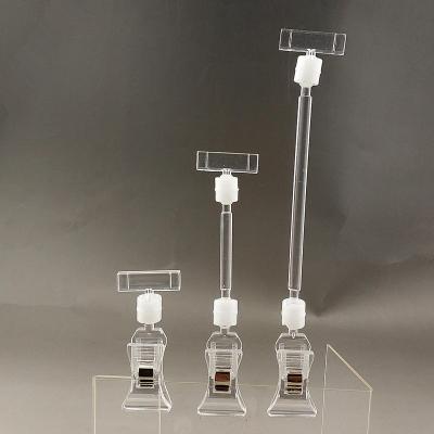 China POP Plastic Clear Signage Goods Plastic Signage Paper Card Display Price Clip for sale