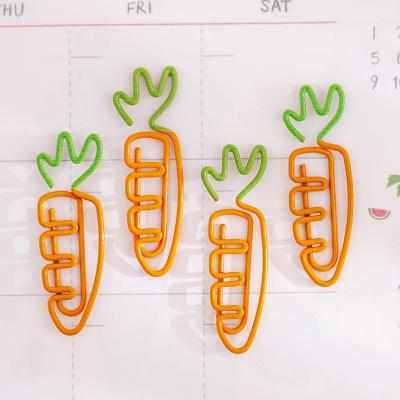 China Cute White Ice Radish Paper Clip 1pc Pack Fruit Paper Clips For Office for sale