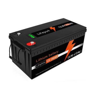 China 12v 200ah Lifepo4 Lithium Battery Pack Custom Design 100ah 150ah 300ah 400ah BMS Smart Communication 12.8v Li-ion Battery 530*237*217mm for sale