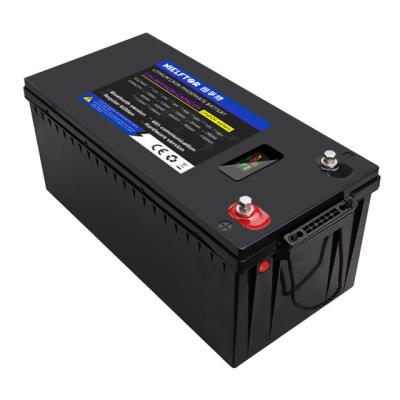 China 12V 120Ah 150AH 200AH Smart BMS Deep Cycle 12.8v LiFePO4 Lithium Iron Battery Pack 530*237*217mm for sale