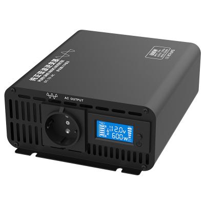 China High Efficiency LCD Power Inverter 600W 12V 24V 48V 60V 72V DC To AC 110V 120V 220V 230V Pure Sine Wave Inverter 288*173*76mm(L*W*H) for sale