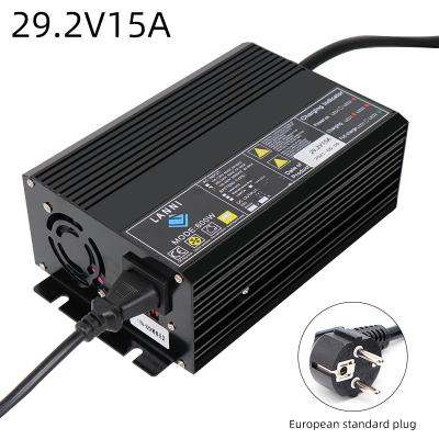 China 24V15A 29.2V LiFePO4 lithium iron phosphate battery charger lithium ion battery charger for sale