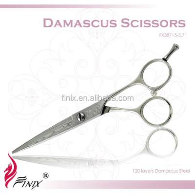 China Hair Scissors 128 Professional Damascus Steel Layered Barber Scissors for sale