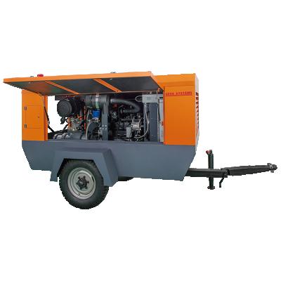 China Lubricated Industrial Electric Mobile Screw Air Compressor for sale