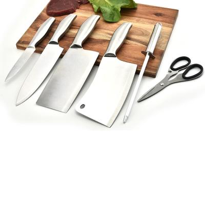 China Sustainable Kitchen Knife Set 7 Pcs Stainless Steel Knife Block Set With Acrylic Holder For Home And Professional Use for sale