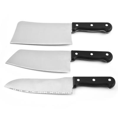 China Viable 3 Pcs Kitchen Knife Set Perfected Stainless Steel Chef Paring Knife Utility Sharp Knife For Dishwasher Safe for sale