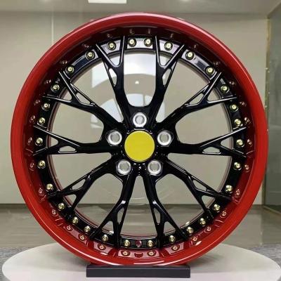 China Passanger Car 2 Piece Forged 18 19 20 21 22 Inch 24X12 Customized Car Alloy Step Lip Car Wheels Rims , Custom Alloy Wheel For Audi for sale