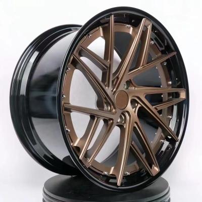 China Modern Desgin Forged 2 Piece Aluminum Rims 5X130 22x10 26x16 Step Lip Forged Deep Plate Car Alloy Wheels for sale