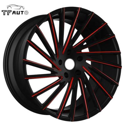 China Aftermarket wheel rims 16 19 inch vintage aluminum alloy mag forged racing car monoblock chrome wheel red gold wheelrim wheels for sale