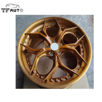 China Passanger Car Customized 2 Piece Brushed Wheel Silver Forged Rims For Passenger Car Wheels for sale