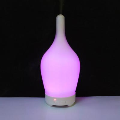 China Multicolor Night Light Inside Home Ultrasonic Glass Aroma Diffuser 120ml Scent Cool Mist Humidifier for sale