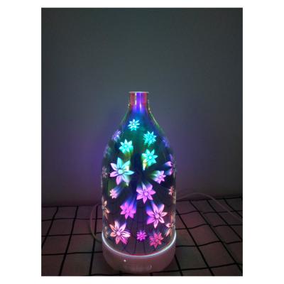 China Household 3d Effect Firework Essential Oil Diffuser Glass Humidifier for sale