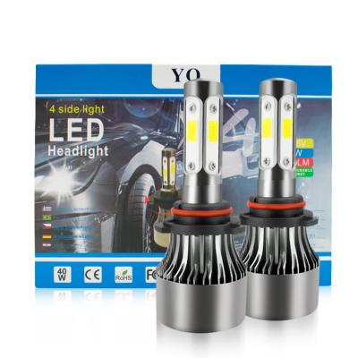 China Auto led headlight top sales x7 led headlight COB chip 4800lm 40w high power h4 9006 car led headlight for sale