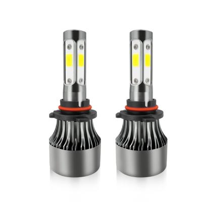 China High Power COB 4 Sides 4800lm 6000K LED Aluminum Bulb H7 H4 9005 X7 LED Headlight For Car for sale